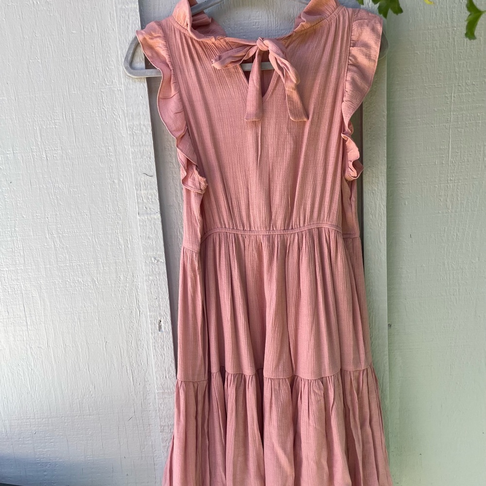 Pink Ruffled Mini Dress - Picture 3 of 4